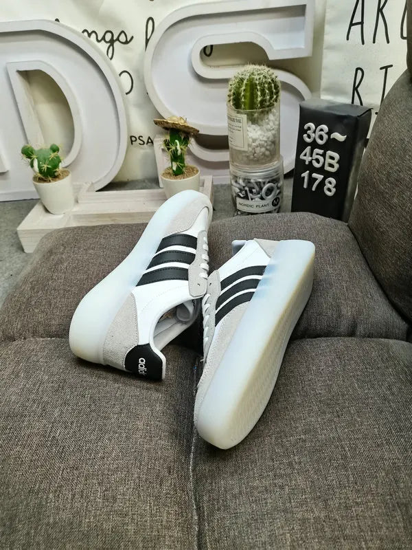 women Adidas Court Platform White Black - Hình 6