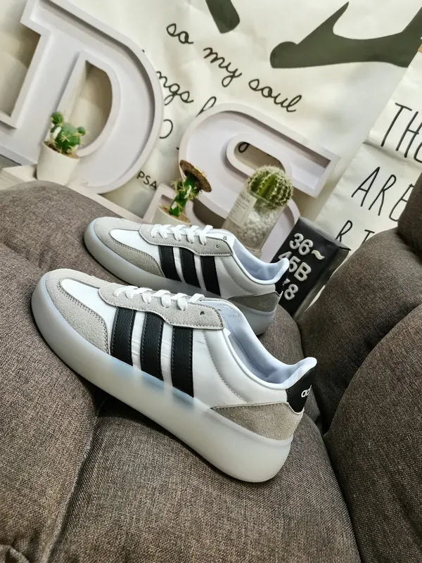 women Adidas Court Platform White Black - Hình 5