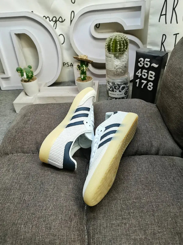 Adidas Samba Woven White Navy - Hình 6