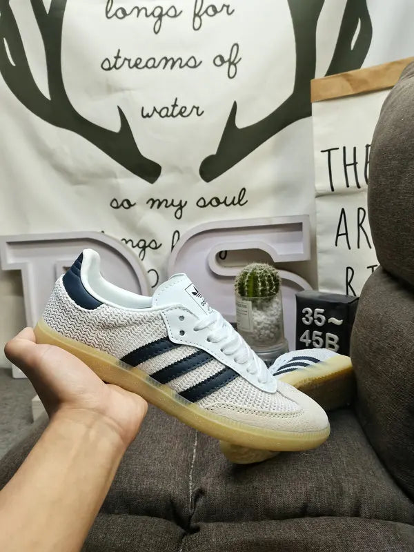 Adidas Samba Woven White Navy - Hình 7