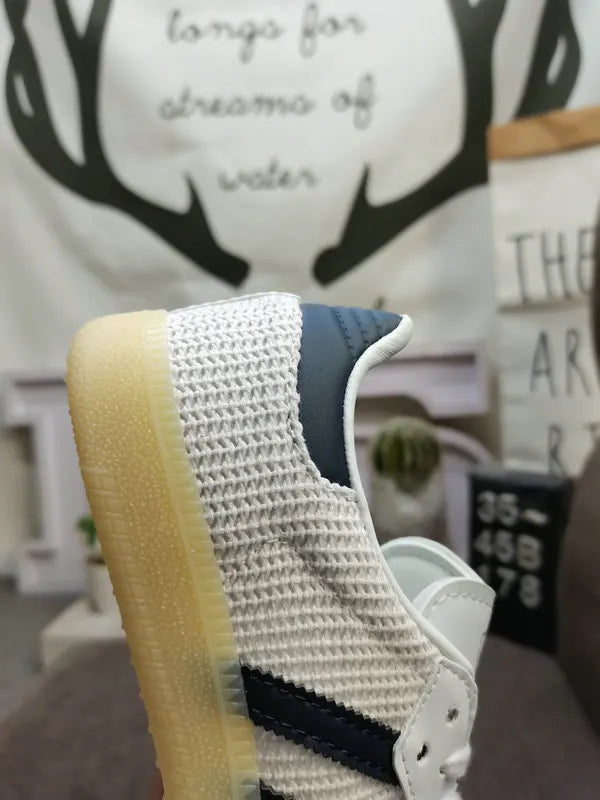 Adidas Samba Woven White Navy - Hình 9