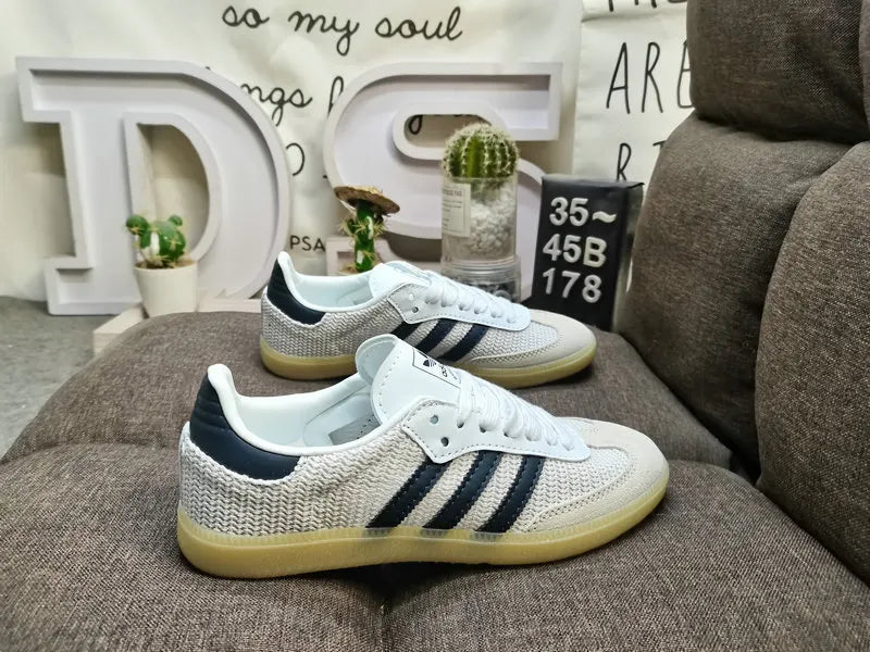 Adidas Samba Woven White Navy