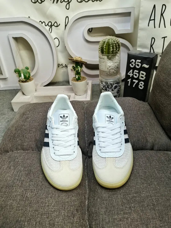 Adidas Samba Woven White Navy - Hình 2