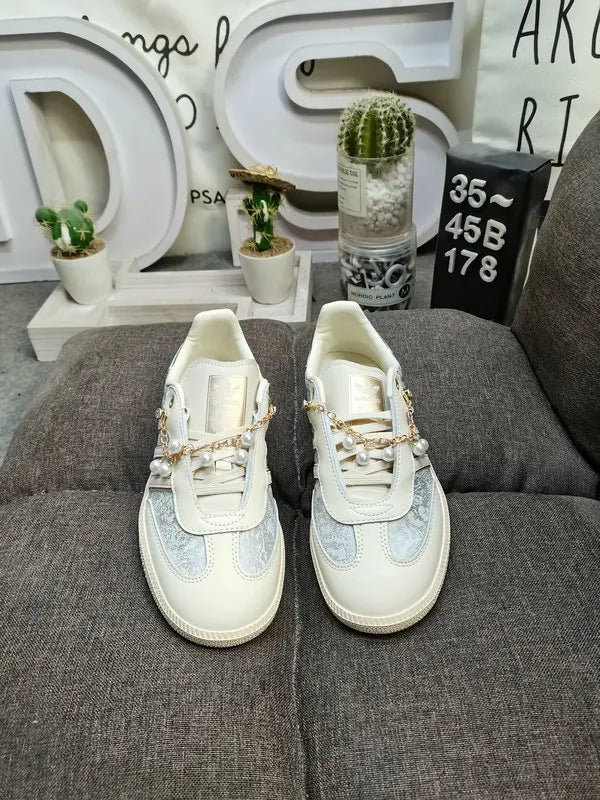 designer Adidas Samba Silver Floral Pearl - Hình 2