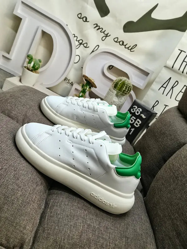 elevated Adidas Stan Smith Lux White Green - Hình 5