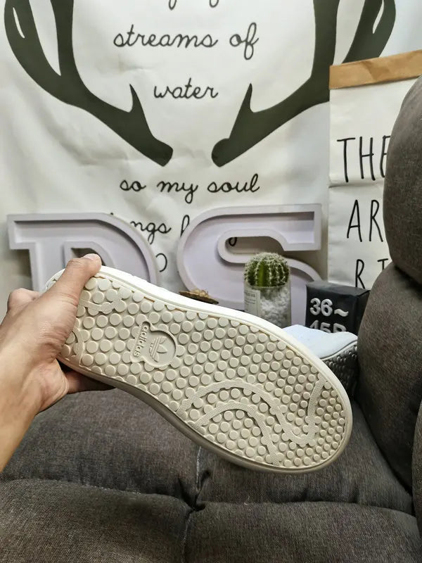 white leather Adidas Stan Smith Lux - Hình 8