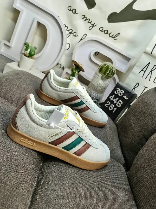 retro Adidas VL Court 2.0 Cream Brown - Hình 3