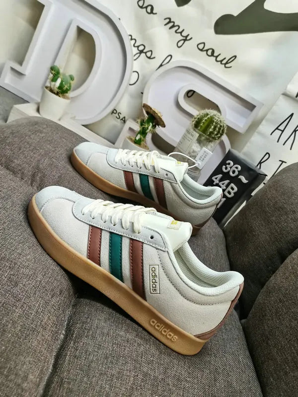 retro Adidas VL Court 2.0 Cream Brown - Hình 5