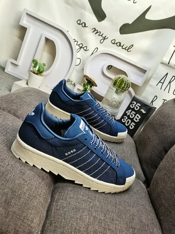 Adidas Superstar Blue Textile - Hình 3