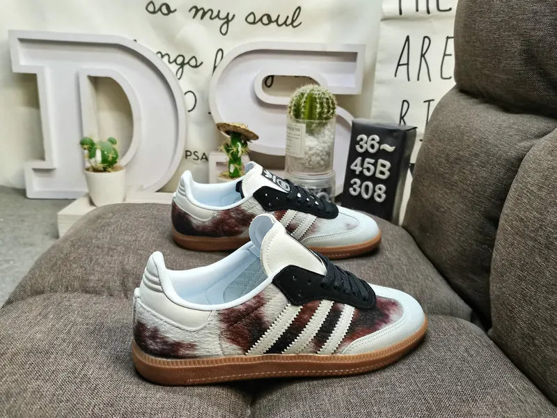 brown Adidas Samba Pony Hair