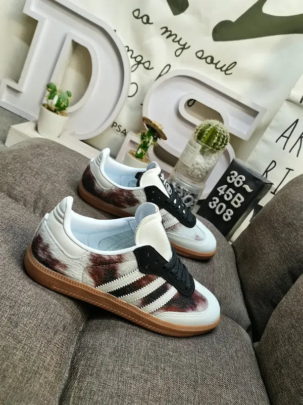 brown Adidas Samba Pony Hair - Hình 3