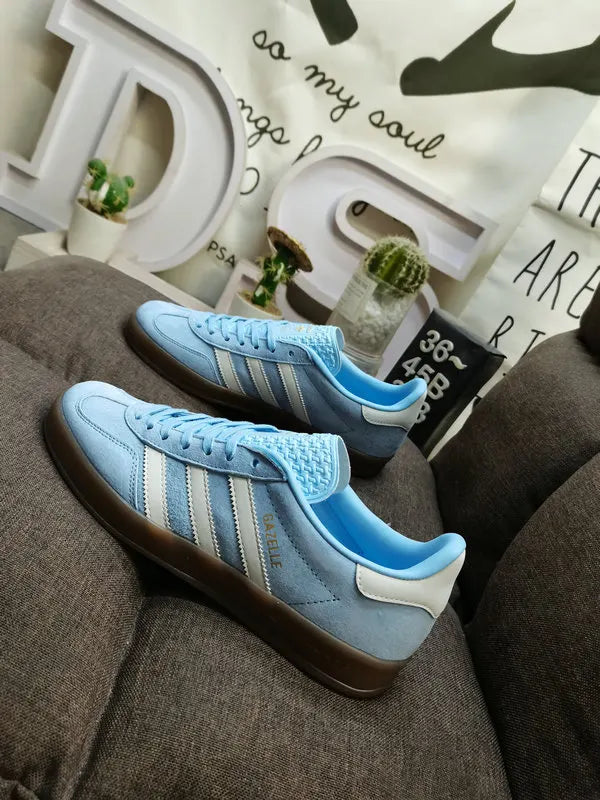 retro comfort Adidas Gazelle Sky Blue Suede - Hình 5