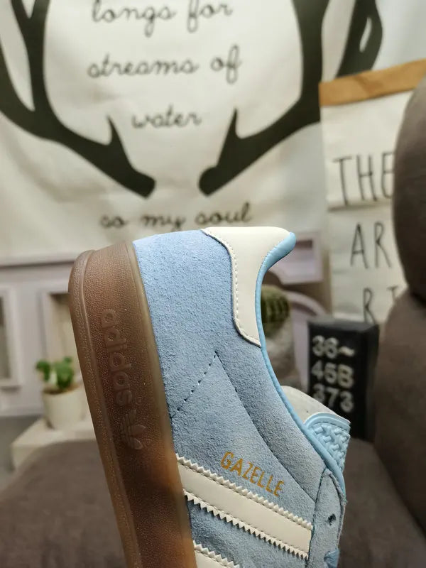retro comfort Adidas Gazelle Sky Blue Suede - Hình 9