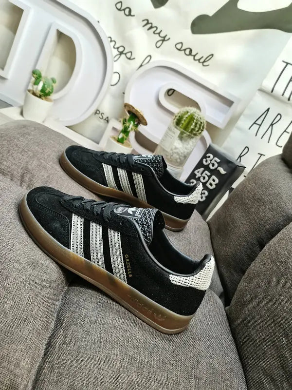 Adidas Gazelle Black Knit - Hình 5