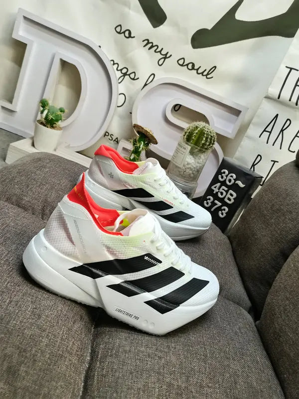 white Adidas Adizero Adios Pro 4 - Hình 3