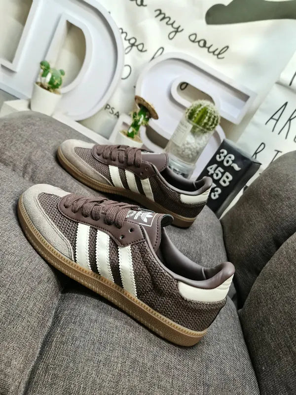 vintage Adidas Samba Knit Brown - Hình 5