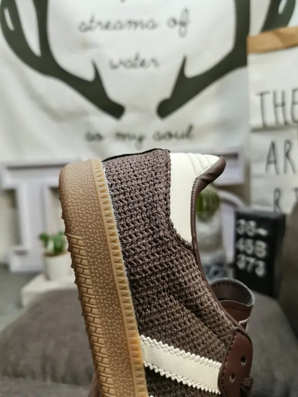 vintage Adidas Samba Knit Brown - Hình 9