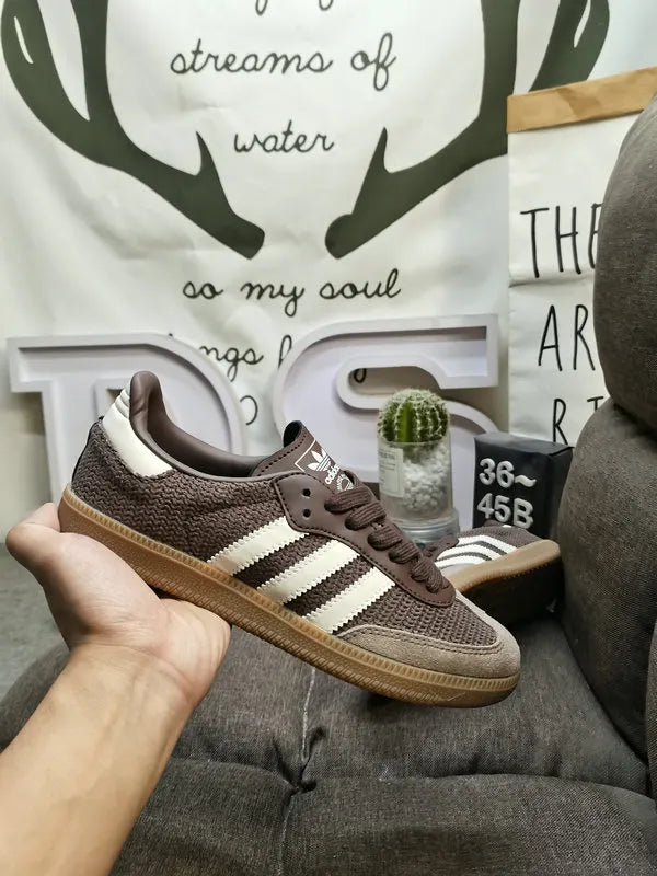 vintage Adidas Samba Knit Brown - Hình 7