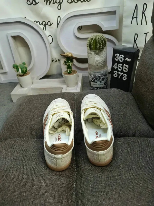 Adidas Samba Cream Brown Woven - Hình 4