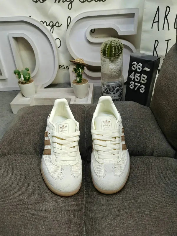 Adidas Samba Cream Brown Woven - Hình 2