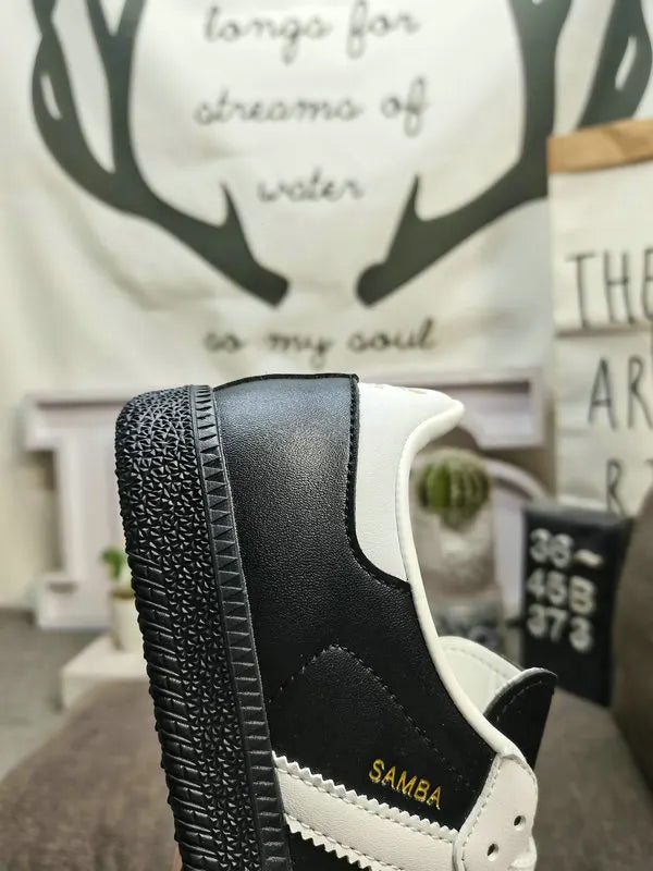 classic iconic Adidas Samba Black White - Hình 9