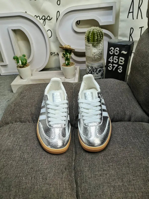 Adidas Samba Silver Crackle gum - Hình 2