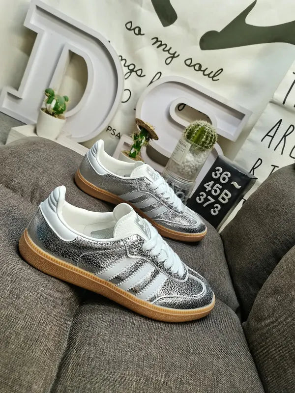 Adidas Samba Silver Crackle gum - Hình 3