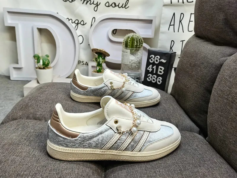 Adidas Samba Silver Floral Pearl