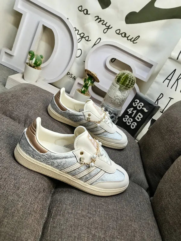 Adidas Samba Silver Floral Pearl - Hình 3