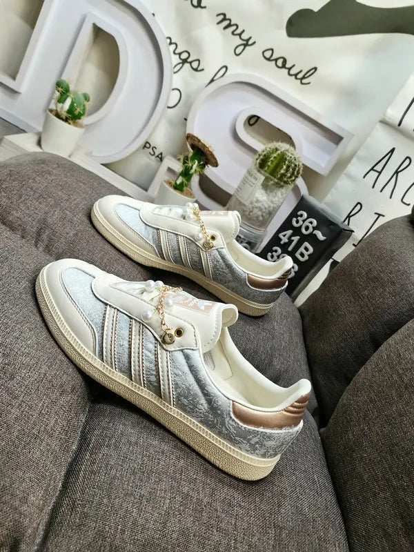 Adidas Samba Silver Floral Pearl - Hình 5