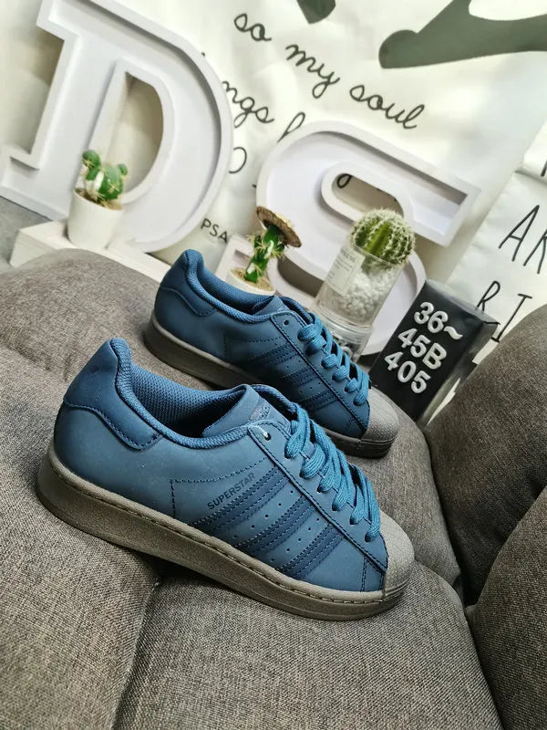 trim Adidas Superstar White Blue - Hình 36