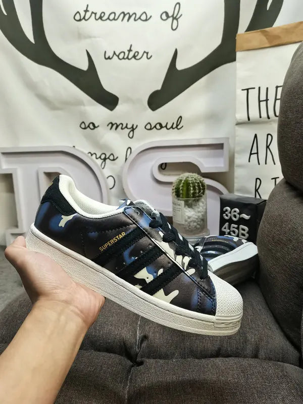trim Adidas Superstar White Blue - Hình 75