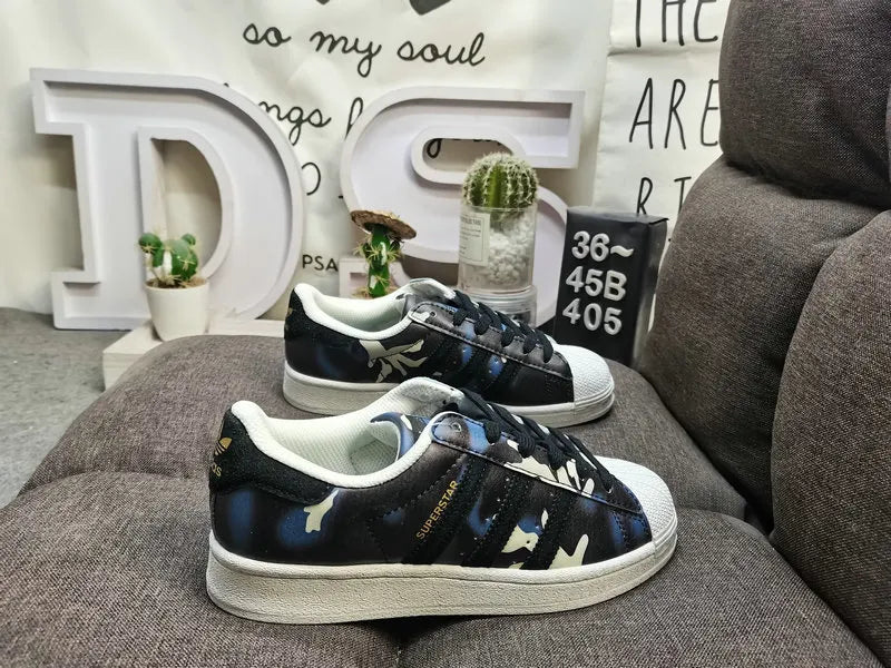 trim Adidas Superstar White Blue - Hình 69