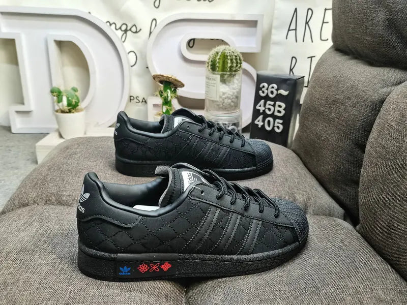 trim Adidas Superstar White Blue - Hình 96