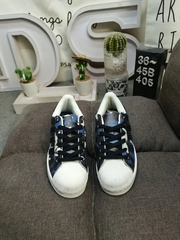 trim Adidas Superstar White Blue - Hình 70