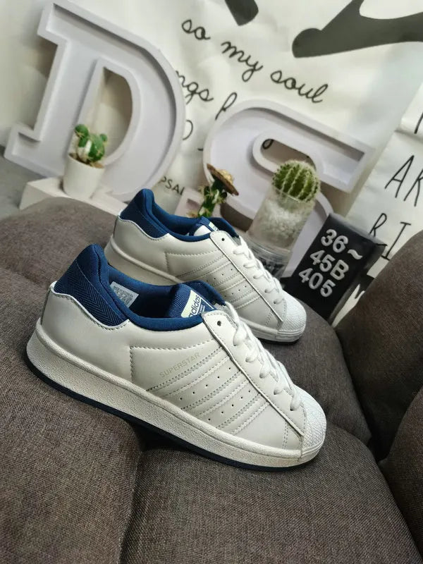 trim Adidas Superstar White Blue - Hình 2