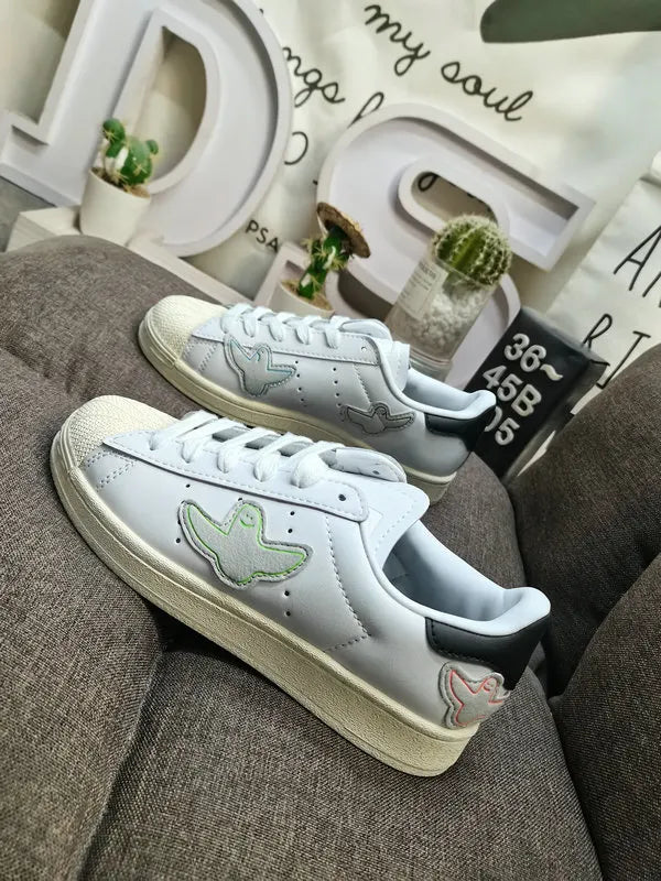 trim Adidas Superstar White Blue - Hình 82