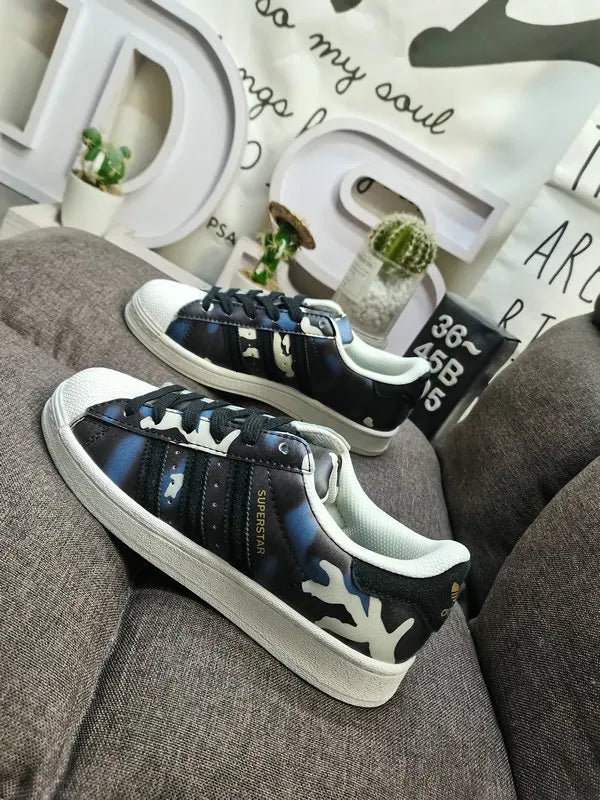 trim Adidas Superstar White Blue - Hình 73
