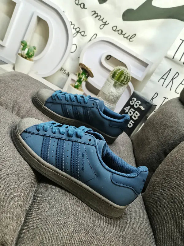 trim Adidas Superstar White Blue - Hình 38
