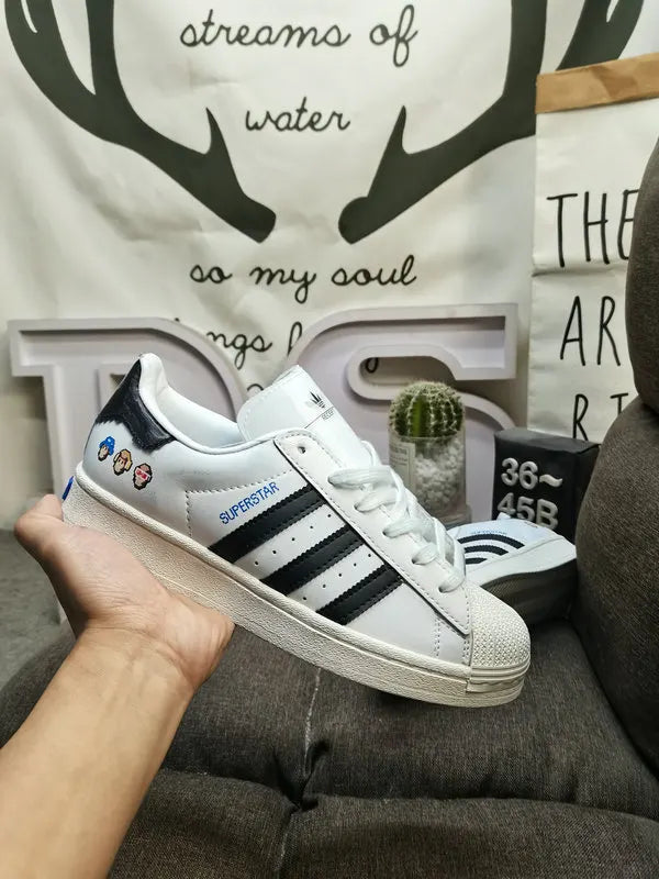trim Adidas Superstar White Blue - Hình 49
