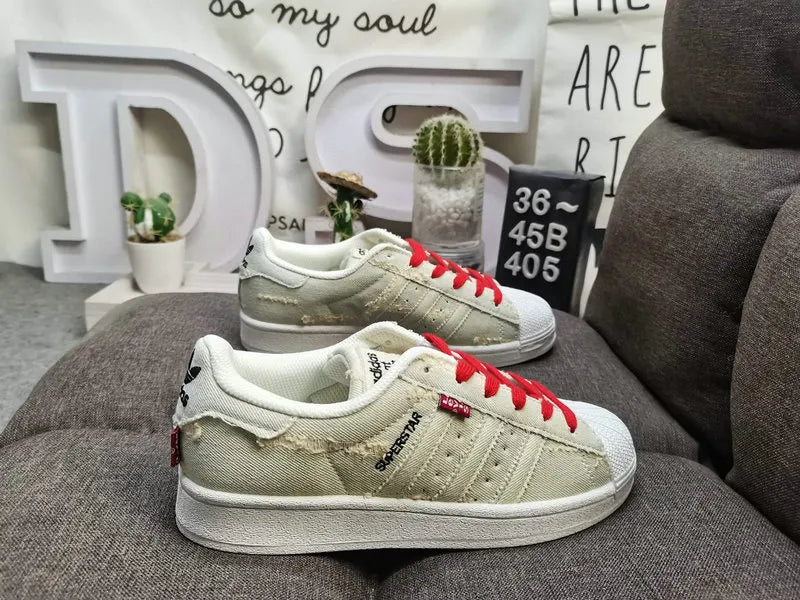 trim Adidas Superstar White Blue - Hình 17