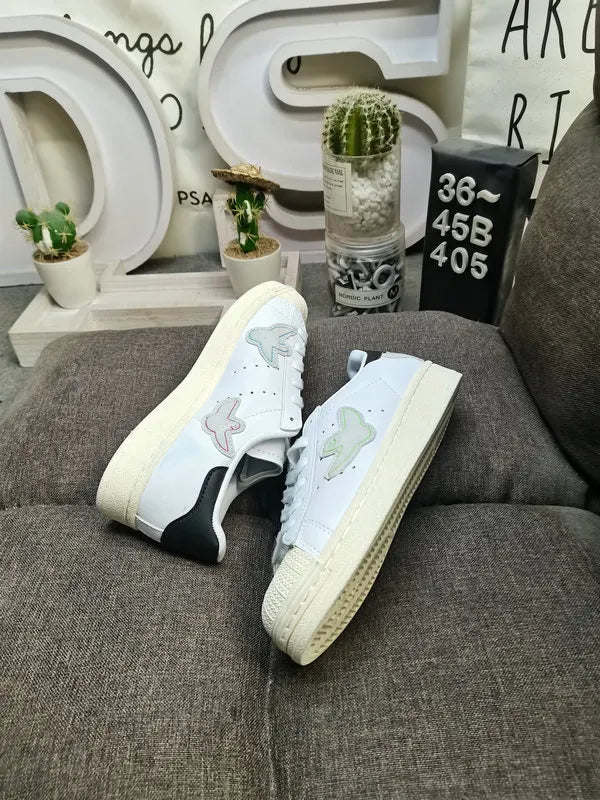 trim Adidas Superstar White Blue - Hình 83