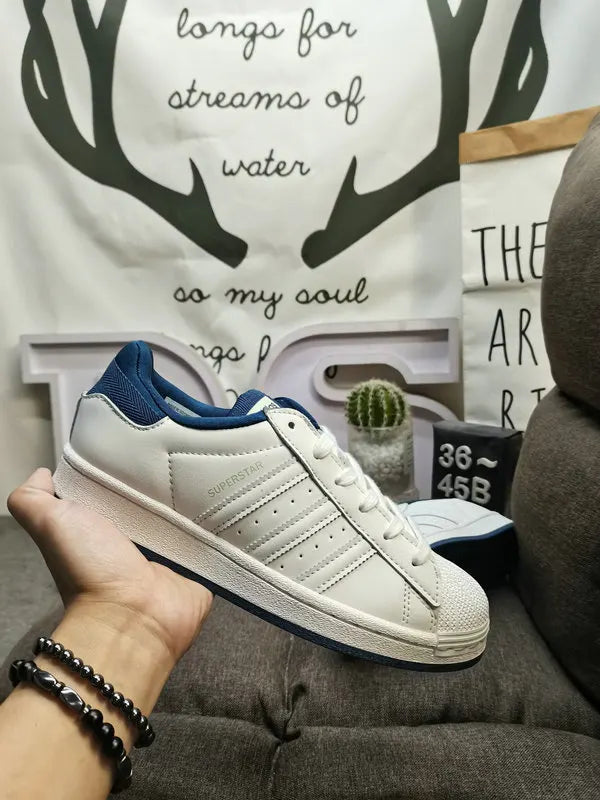 trim Adidas Superstar White Blue - Hình 6