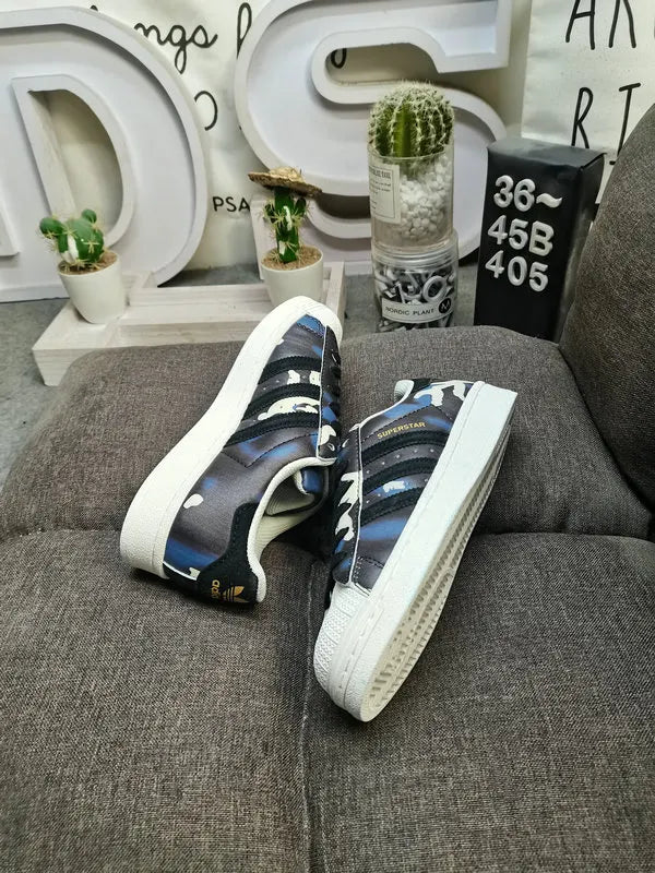 trim Adidas Superstar White Blue - Hình 74