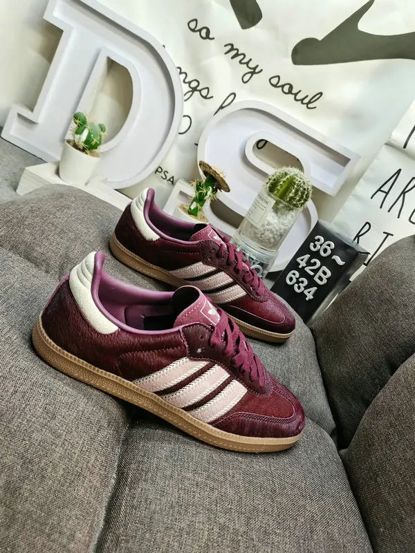 premium Adidas Samba Burgundy Fur - Hình 3