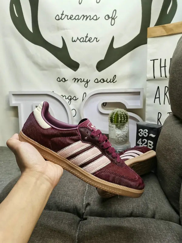 premium Adidas Samba Burgundy Fur - Hình 5