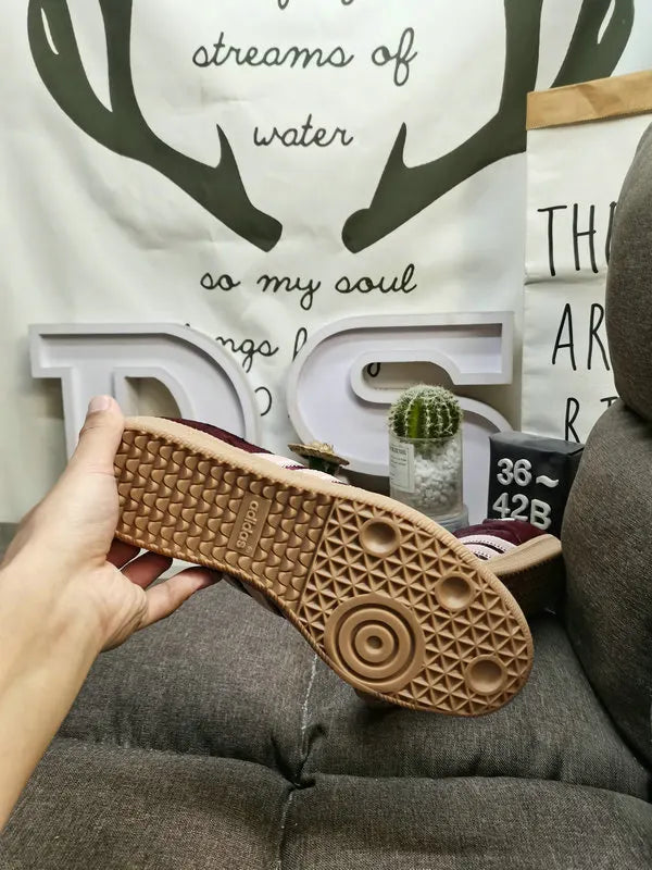 premium Adidas Samba Burgundy Fur - Hình 6
