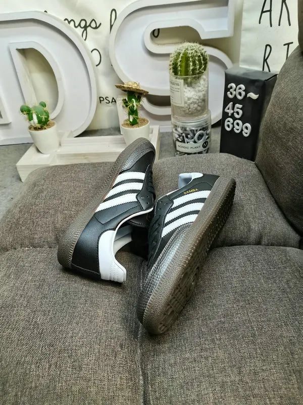 leather low Adidas Samba Classic Black White - Hình 6