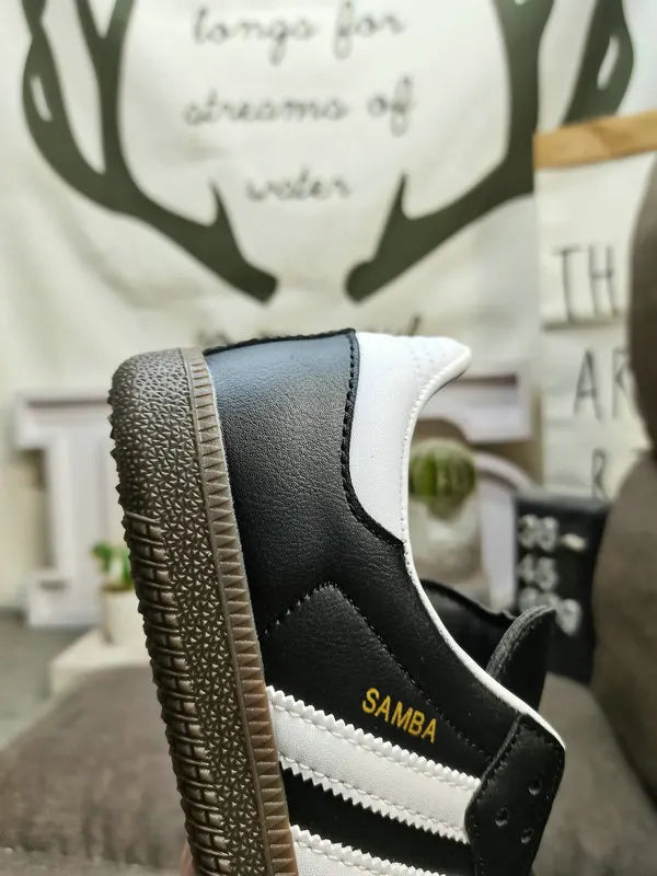leather low Adidas Samba Classic Black White - Hình 8