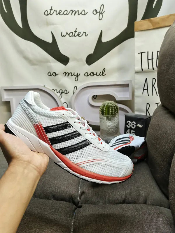 Adizero Feather White Red - Hình 7